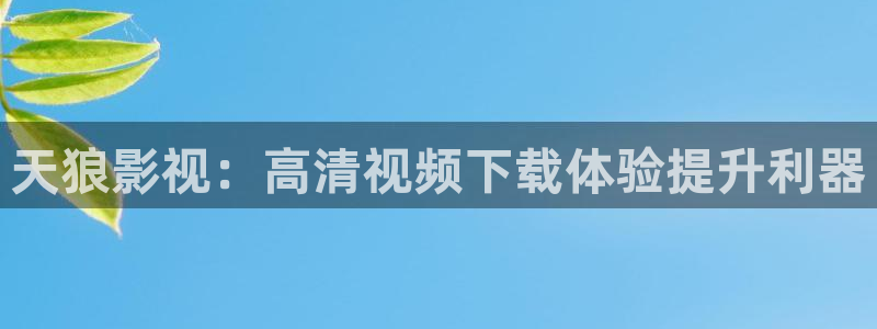 茄子视频qz：天狼影视：高清视频下载体验提升利器